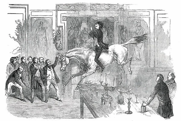 Daring Leap in the Dining-Room of the White Hart Hotel, Aylesbury, 1850. Creator: Unknown