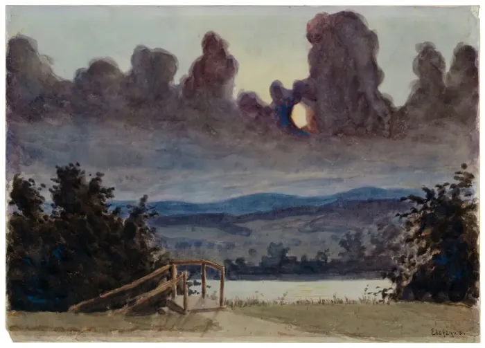 Framed Print : Dark Clouds, c. 1901. Creator: Louis Michel Eilshemius Framed Print : Dark Clouds, c. 1901. Creator: Louis Michel Eilshemius