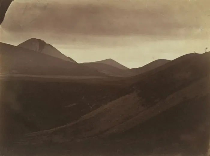Framed Print : Dark Landscape with Hills, c. 1857. Creator: Frank Chauvassaignes (French) Framed Print : Dark Landscape with Hills, c. 1857. Creator: Frank Chauvassaignes (French)