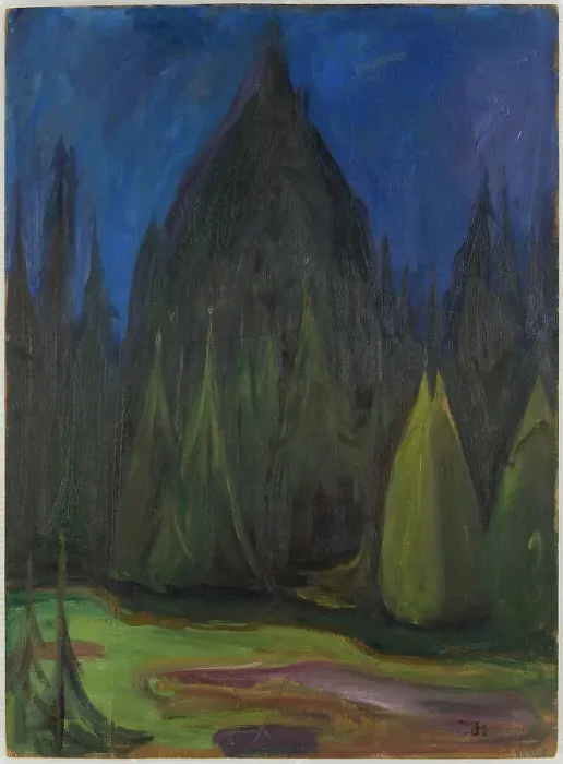 Framed Print : Dark Spruce Forest, 1899. Creator: Munch, Edvard (1863-1944) Framed Print : Dark Spruce Forest, 1899. Creator: Munch, Edvard (1863-1944)