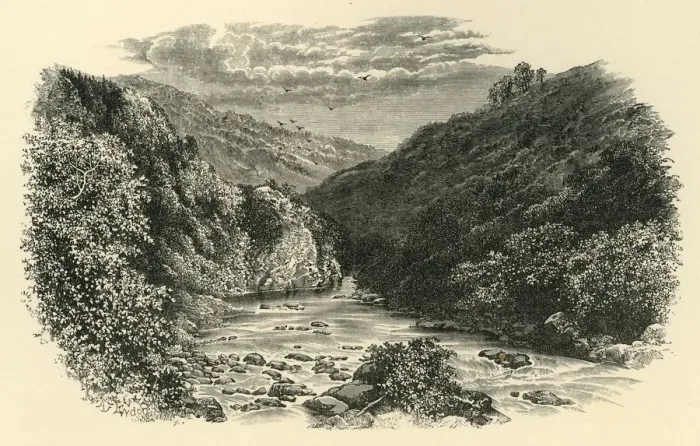 Framed Print : On the Dart, Lovers Leap, c1890. Creator: Unknown Framed Print : On the Dart, Lovers Leap, c1890. Creator: Unknown
