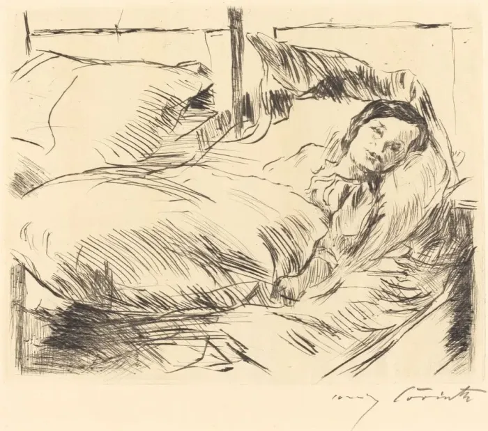 Framed Print : Das Kranke Kind (The Sick Child), 1918. Creator: Lovis Corinth Framed Print : Das Kranke Kind (The Sick Child), 1918. Creator: Lovis Corinth