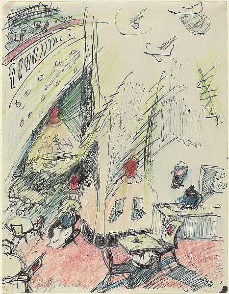 Das leere Café (The Empty Café), 1918. Creator: Walter Gramatté