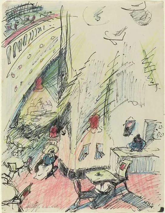Framed Print : Das leere Café (The Empty Café), 1918. Creator: Walter Gramatté Framed Print : Das leere Café (The Empty Café), 1918. Creator: Walter Gramatté