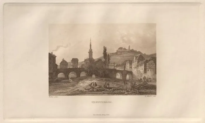 Framed Print : Das Malerische und Romantische Rheinland: Creutznach, 1928. Creator: Henry Winkles (British Framed Print : Das Malerische und Romantische Rheinland: Creutznach, 1928. Creator: Henry Winkles (British