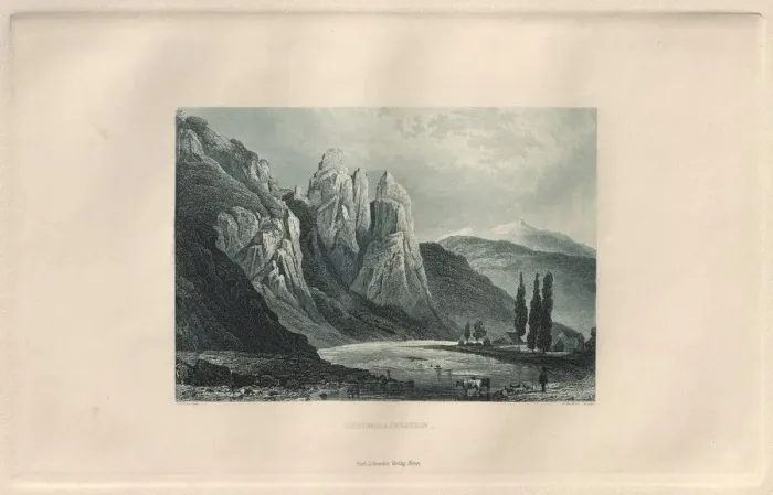 Framed Print : Das Malerische und Romantische Rheinland: Rheingrafenstein, 1928. Creator: Henry Winkles (British Framed Print : Das Malerische und Romantische Rheinland: Rheingrafenstein, 1928. Creator: Henry Winkles (British