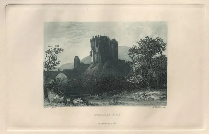 Framed Print : Das Malerische und Romantische Rheinland: Schloss Elz, 1928. Creator: Henry Winkles (British Framed Print : Das Malerische und Romantische Rheinland: Schloss Elz, 1928. Creator: Henry Winkles (British