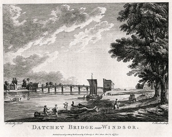 Datchet Bridge near Windsor, Berkshire, 1774. Artist: Michael Angelo Rooker