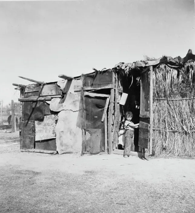 Framed Print : Date picker's home, Coachella Valley, California, 1935. Creator: Dorothea Lange Framed Print : Date picker's home, Coachella Valley, California, 1935. Creator: Dorothea Lange