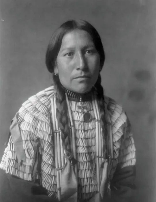 Framed Print : Daughter of American Horse, 1908, c1908. Creator: Edward Sheriff Curtis Framed Print : Daughter of American Horse, 1908, c1908. Creator: Edward Sheriff Curtis