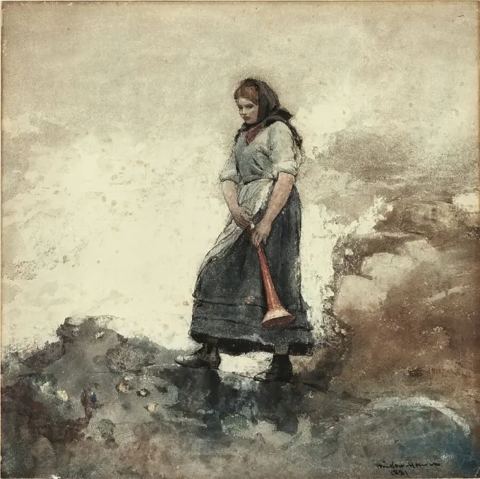 Framed Print : Daughter of the Coast Guard, 1881. Creator: Winslow Homer Framed Print : Daughter of the Coast Guard, 1881. Creator: Winslow Homer