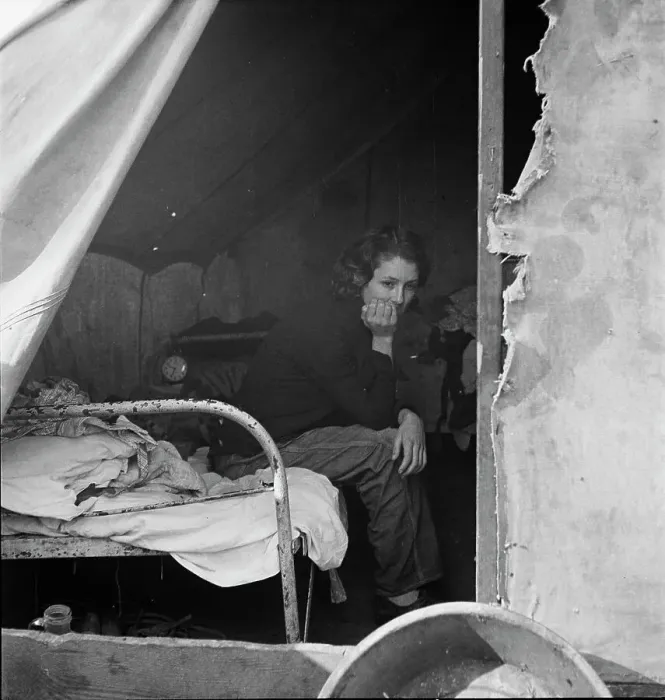 Framed Print : Daughter of migrant Tennessee coal miner, living in the American River Camp... CA, 1936. Creator: Dorothea Lange Framed Print : Daughter of migrant Tennessee coal miner, living in the American River Camp... CA, 1936. Creator: Dorothea Lange