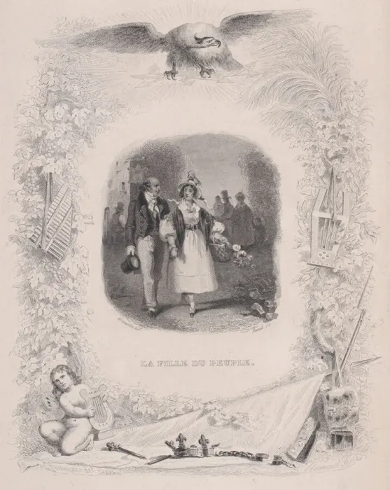 Framed Print : Daughter of the People from The Songs of Beranger, 1829 Framed Print : Daughter of the People from The Songs of Beranger, 1829