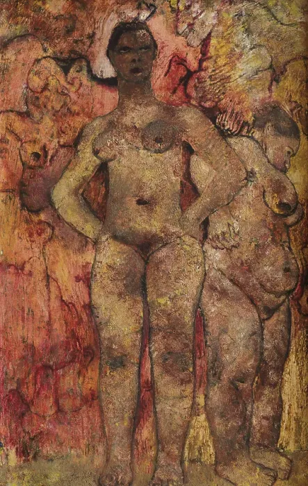 Framed Print : The Daughters of Fire, 1930. Creator: Frits van den Berghe Framed Print : The Daughters of Fire, 1930. Creator: Frits van den Berghe