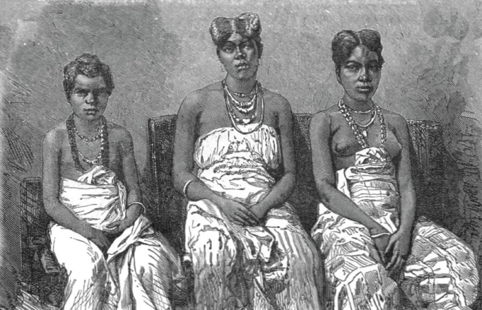 Framed Print : The Daughters of King Louis; The Gaboon. 1875. Creator: Unknown Framed Print : The Daughters of King Louis; The Gaboon. 1875. Creator: Unknown