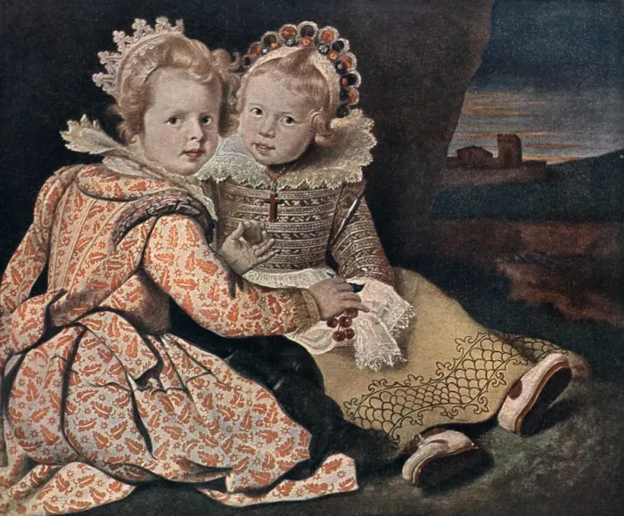 Framed Print : Daughters of the Painter, 17th century (1910). Artist: Paul de Vos Framed Print : Daughters of the Painter, 17th century (1910). Artist: Paul de Vos