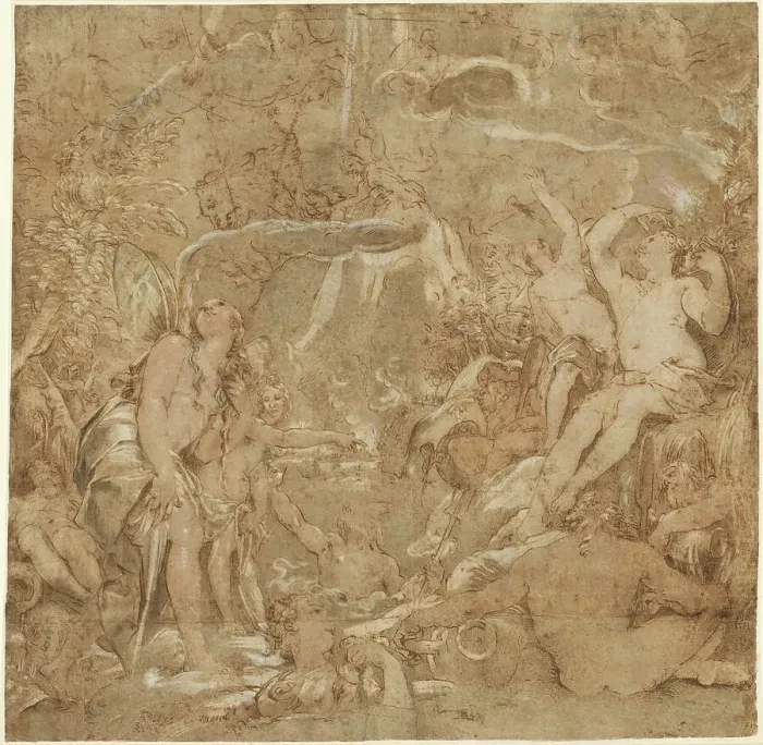 Framed Print : The Daughters of the Po with River Gods, 1591. Creator: Joseph Heintz the Elder Framed Print : The Daughters of the Po with River Gods, 1591. Creator: Joseph Heintz the Elder