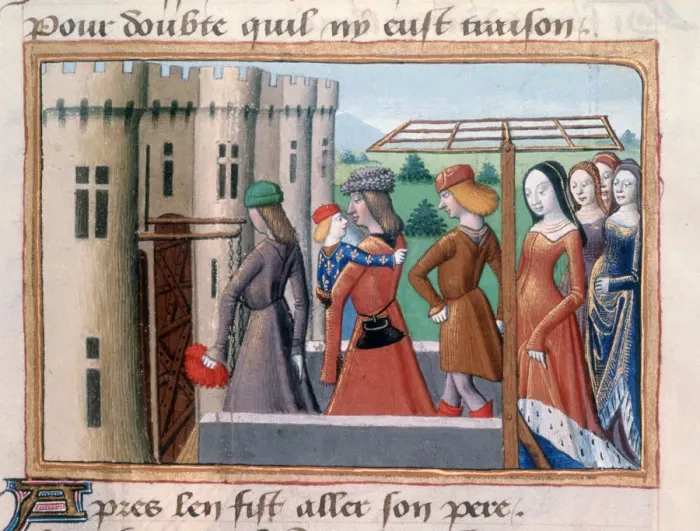 Framed Print : The Dauphin returns to Paris, June 1418, (1484) Framed Print : The Dauphin returns to Paris, June 1418, (1484)
