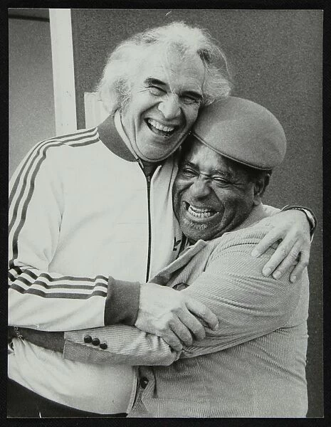 Dave Brubeck and Dizzy Gillespie at the Capital Radio Jazz Festival, Alexandra Palace, London, 1979