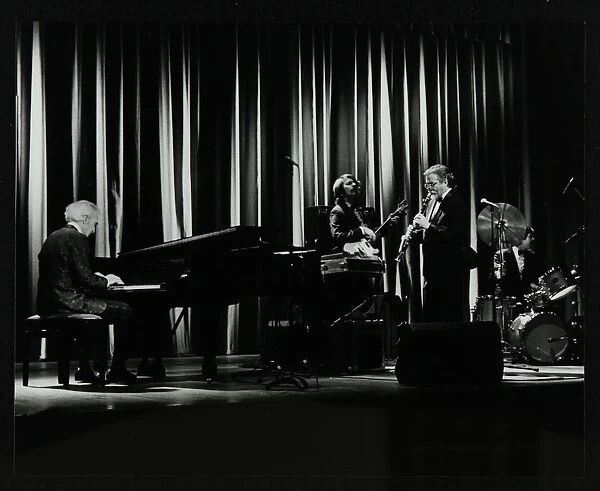 The Dave Brubeck Quartet in concert at the Forum Theatre, Hatfield, Hertfordshire, 10 April 1983