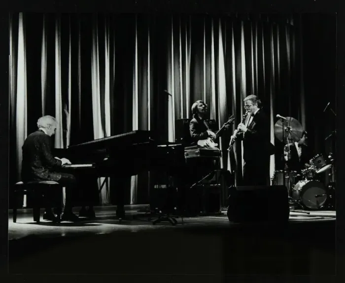 Framed Print : The Dave Brubeck Quartet in concert at the Forum Theatre, Hatfield, Hertfordshire, 10 April 1983 Framed Print : The Dave Brubeck Quartet in concert at the Forum Theatre, Hatfield, Hertfordshire, 10 April 1983
