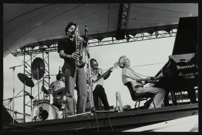Framed Print : The Dave Brubeck Quartet playing at the Capital Radio Jazz Festival, London, July 1979 Framed Print : The Dave Brubeck Quartet playing at the Capital Radio Jazz Festival, London, July 1979