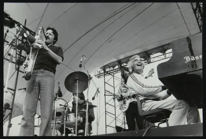 Framed Print : The Dave Brubeck Quartet playing at the Capital Radio Jazz Festival, London, July 1979 Framed Print : The Dave Brubeck Quartet playing at the Capital Radio Jazz Festival, London, July 1979