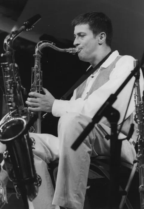 Framed Print : Dave O'Higgins, Brecon Jazz Festival, 1995. Creator: Brian Foskett Framed Print : Dave O'Higgins, Brecon Jazz Festival, 1995. Creator: Brian Foskett