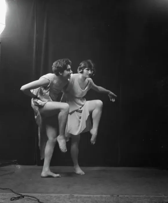Framed Print : Davenport, Margery, Miss, and unidentified dancer, not before 1917. Creator: Arnold Genthe Framed Print : Davenport, Margery, Miss, and unidentified dancer, not before 1917. Creator: Arnold Genthe