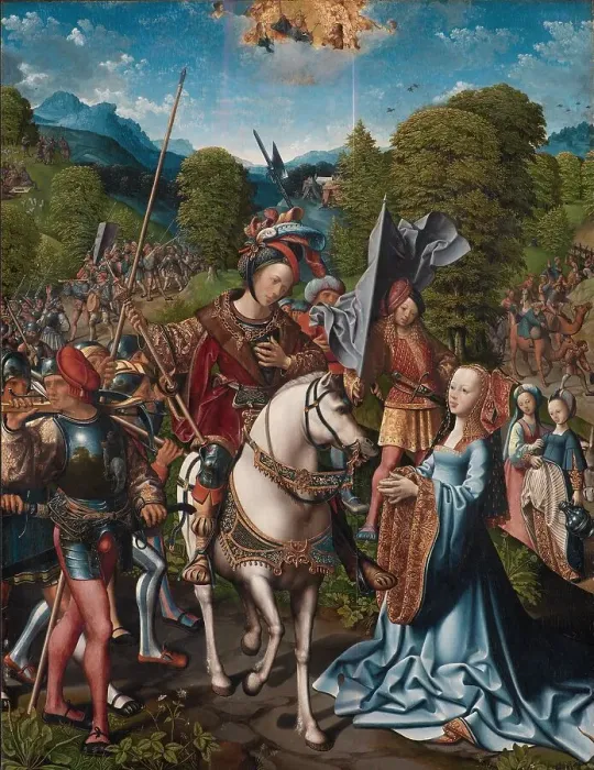 Framed Print : David and Abigail, 1485-1533. Creator: Jacob Cornelisz. van Oostsanen Framed Print : David and Abigail, 1485-1533. Creator: Jacob Cornelisz. van Oostsanen