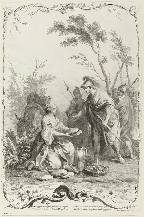 Framed Print : David and Abigail, c. 1745. Creator: Joseph Wagner Framed Print : David and Abigail, c. 1745. Creator: Joseph Wagner