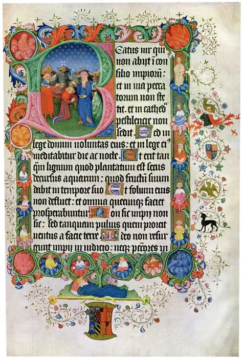 Framed Print : David Anointing David, c15th century Framed Print : David Anointing David, c15th century