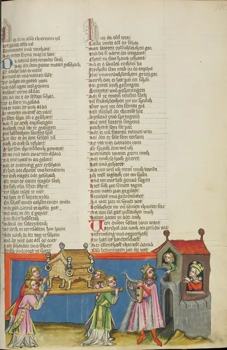 Framed Print : David before the Ark of the Covenant: Michal's Mockery; Weltchronik, about 1400-1410. Creator: Unknown Framed Print : David before the Ark of the Covenant: Michal's Mockery; Weltchronik, about 1400-1410. Creator: Unknown