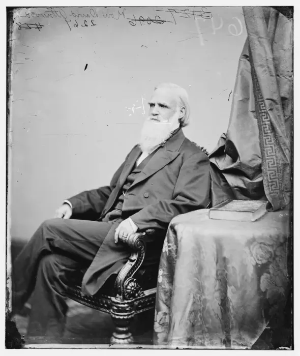 Framed Print : David Atwood of Wisconsin, between 1860 and 1875. Creator: Unknown Framed Print : David Atwood of Wisconsin, between 1860 and 1875. Creator: Unknown