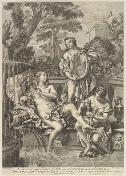 Framed Print : David and Bathsheba, 1680-1743. Creator: Robert van Audenaerde Framed Print : David and Bathsheba, 1680-1743. Creator: Robert van Audenaerde