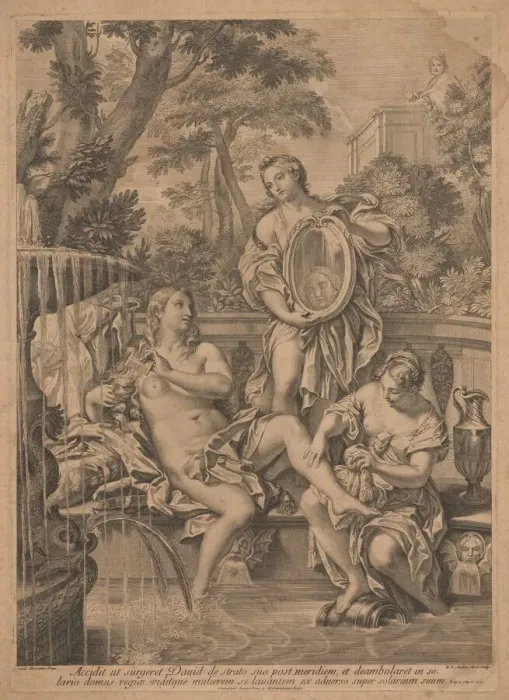 Framed Print : David and Bathsheba. Creator: Robert van Audenaerde Framed Print : David and Bathsheba. Creator: Robert van Audenaerde