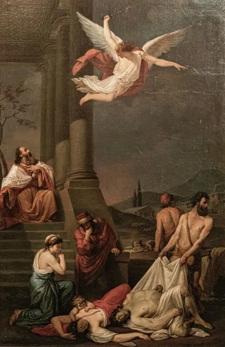 Framed Print : David chooses the plague, 1786. Creator: Daelli, Filippo (active End of 18th cen.) Framed Print : David chooses the plague, 1786. Creator: Daelli, Filippo (active End of 18th cen.)
