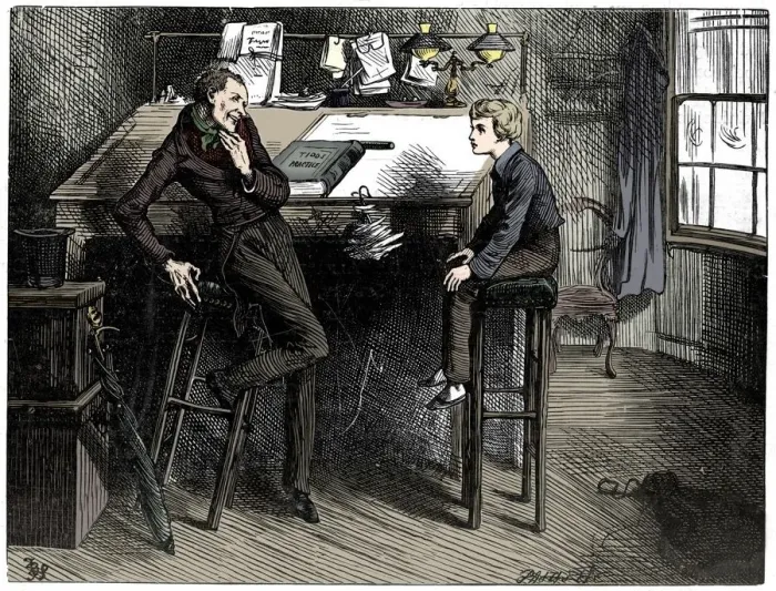 Framed Print : David Copperfield and Uriah Heep, 1912. Artist: Frederick Barnard Framed Print : David Copperfield and Uriah Heep, 1912. Artist: Frederick Barnard