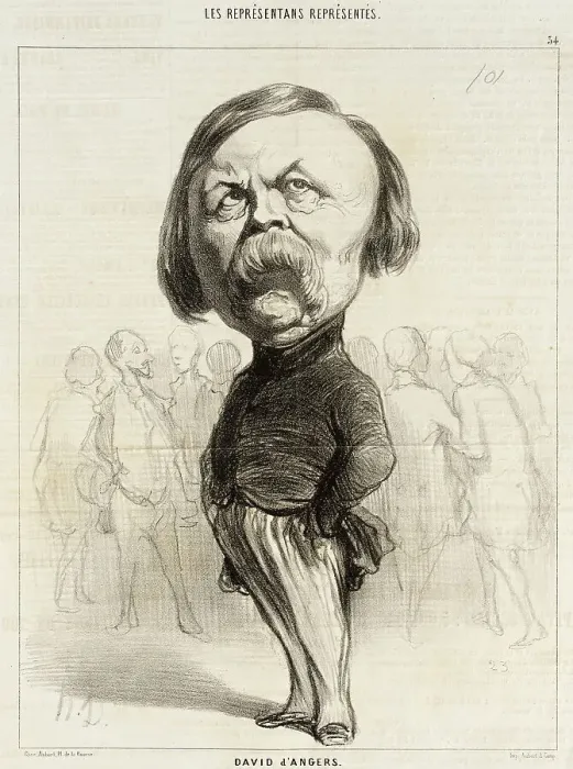 Framed Print : David d'Angers, 1849. Creator: Honore Daumier Framed Print : David d'Angers, 1849. Creator: Honore Daumier