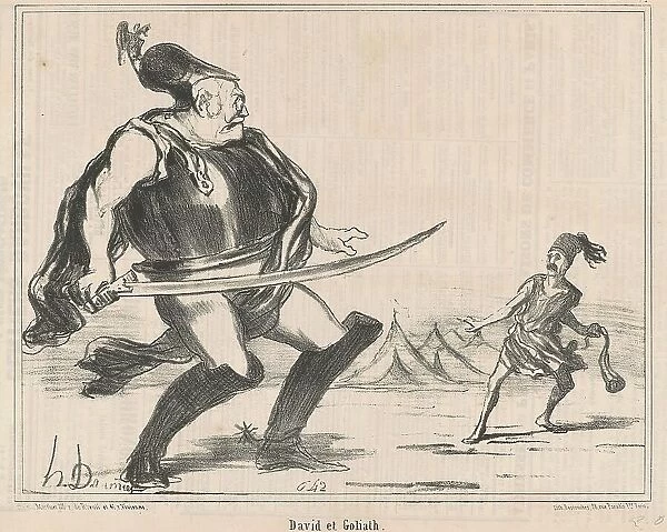 David et Goliath, 19th century. Creator: Honore Daumier