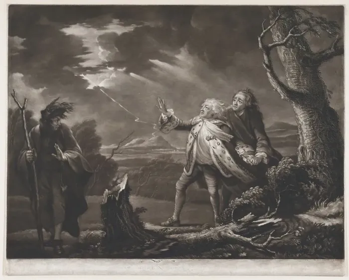 Framed Print : David Garrick as King Lear (Shakespeare, King Lear, Act 3, Scene 1), 1761. Creator: James McArdell Framed Print : David Garrick as King Lear (Shakespeare, King Lear, Act 3, Scene 1), 1761. Creator: James McArdell