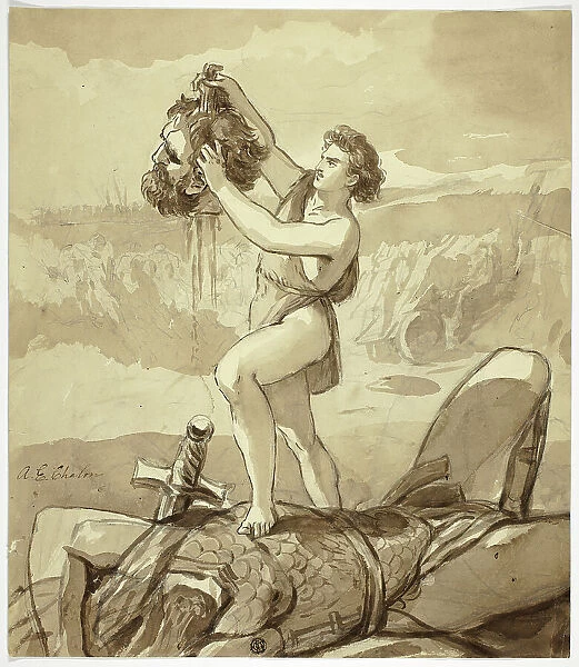 David and Goliath, n.d. Creator: Alfred Chalon
