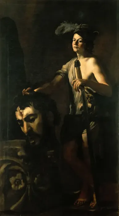 Framed Print : David with the head of Goliath, 1612. Creator: Caracciolo, Giovanni Battista (1578-1635) Framed Print : David with the head of Goliath, 1612. Creator: Caracciolo, Giovanni Battista (1578-1635)