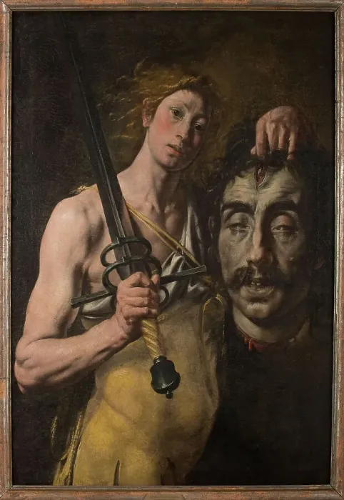 Framed Print : David with the Head of Goliath, 1616. Creator: Tanzio da Varallo (Antonio d'Enrico) (c. 1582-1633) Framed Print : David with the Head of Goliath, 1616. Creator: Tanzio da Varallo (Antonio d'Enrico) (c. 1582-1633)