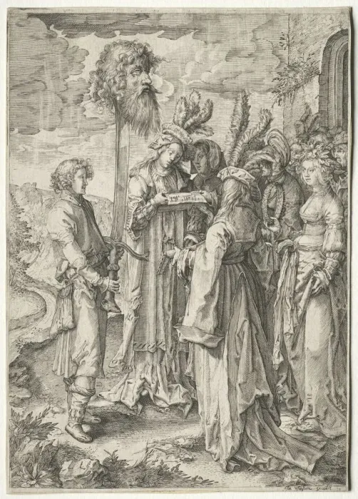 Framed Print : David with the Head of Goliath, 1620s-1630s. Creator: Pieter Serwouters (Flemish, 1586-1657) Framed Print : David with the Head of Goliath, 1620s-1630s. Creator: Pieter Serwouters (Flemish, 1586-1657)
