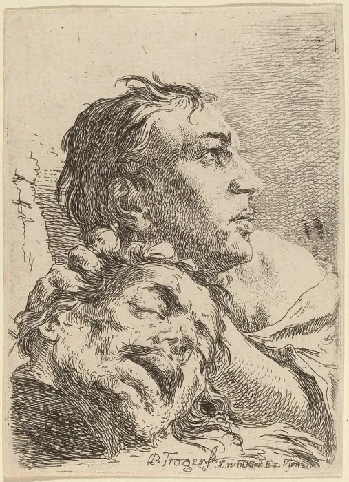 Framed Print : David with the Head of Goliath, 1720s. Creator: Paul Troger Framed Print : David with the Head of Goliath, 1720s. Creator: Paul Troger