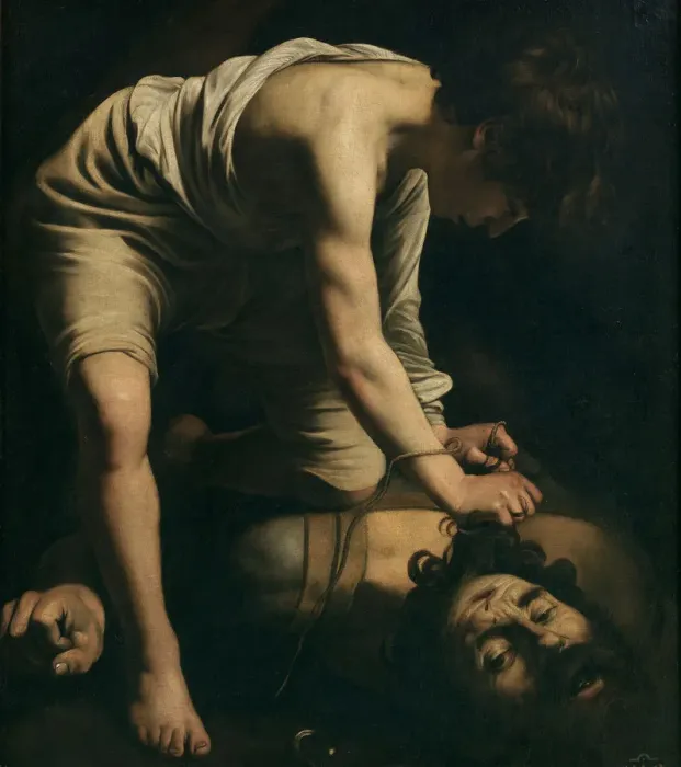 Framed Print : David with the Head of Goliath. Artist: Caravaggio, Michelangelo (1571-1610) Framed Print : David with the Head of Goliath. Artist: Caravaggio, Michelangelo (1571-1610)