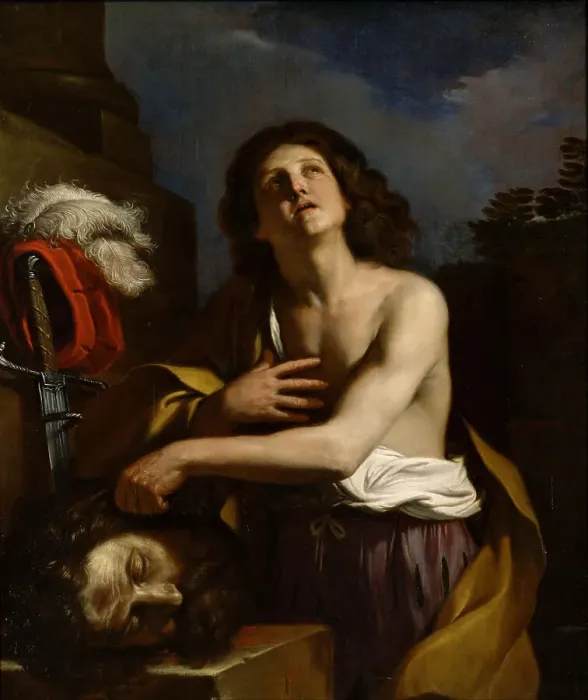 Framed Print : David with the Head of Goliath, c. 1650. Artist: Guercino (1591-1666) Framed Print : David with the Head of Goliath, c. 1650. Artist: Guercino (1591-1666)