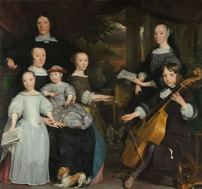 Framed Print : David Leeuw with his Family, 1671. Creator: Abraham Lambertsz. Van Den Tempel Framed Print : David Leeuw with his Family, 1671. Creator: Abraham Lambertsz. Van Den Tempel