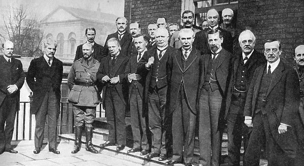 David Lloyd George, British Prime Minister, with some of his colleagues, 1917 (1936)